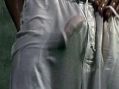 This hot bodied hunk of a man decides to cum inside his favorite sex toy today in his shower. He whips out his big cock and FUCKS THIS TOY GOOD!