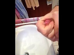 Bathroom-Wanker with Cum