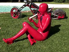 Naughty and nasty rubber playground banging with porn hottie Sandy K