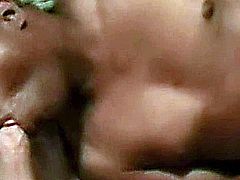Handsome dark skinned amateur stallion sucking cock and getting his tight asshole fucked