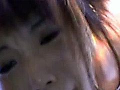 Publicsex asian discreetly fingerfucked while serving customers