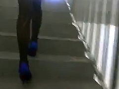 Cum on the stairs.Just funny.