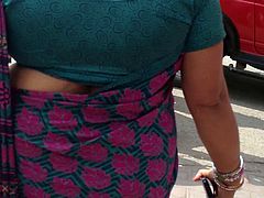 big ass sexy nepali aunty ass walk in saree