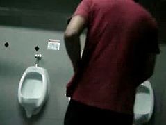 Bigcockflasher Wanking in public restroom