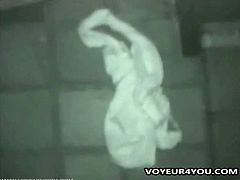 Voyeur 4 You brings you a hell of a free porn video where you can see how this horny Asian couple fuck on the stairs outdoors while assuming very hot poses.