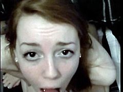 Angel faced cum hungry slut