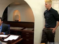 My Gay Boss brings you very intense free porn video where you can see how this naughty twink gets his ass barebacked hard and deep into a massive anal orgasm.