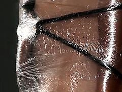Hot twink Cristian is nearly swinging, packaged up in rope a