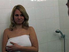 Erotic amateur blonde delivering a superb blowjob before being hammered hardcore