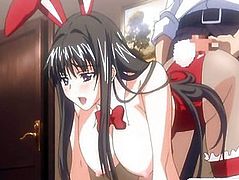 Bunny Japanese hentai with bigboobs footjob and cum allbody