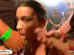 German Goo Girls brings you a hell of a free porn video where you can see how this hot German brunette gets viciously gangbanged into a massively intense orgasm.