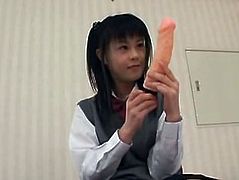 Big dildo to please nasty Konomi