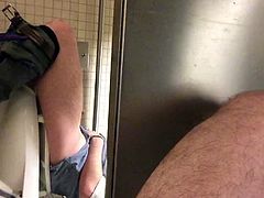 Caught jerking off in the men's room (part 1)