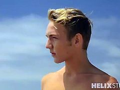 Dylan Hall and Scotty Clarke were at the beach together where they had a lot of fun, but that was like a foreplay for them, so back at home, Scotty rides Dylan's meaty stick.