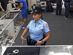 Ms Security officer fucked by pawnkeeper at the pawnshop