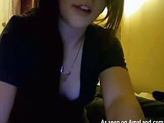 Cocksucking punk babe films self while getting naughty with horny boyfriend at home