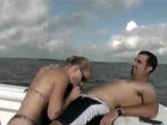 Blowjob and facial on a boat