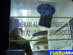 Milf from Hungary Aniko wild sex in a grocery