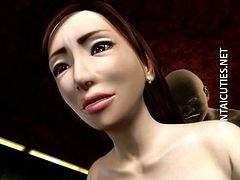 Steamy 3D anime babe gets fucked
