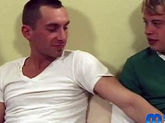 Anthony was found by these horny brothers and they propose for a casual threesome which shockingly he agreed since he is a cock lover too and watch them get a hold of their cocks and started jerking it.