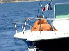 Horny man ass banging on the yacht