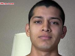Hot chulo Leon goes in the hotel and starts to get naked to reveal his huge member as he lies down on the bed and starts exploring his body and jacking off his member.