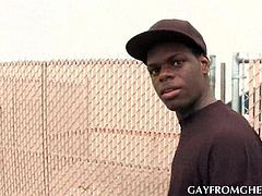 Cock starved afro gay teen giving great blowjob to white dude