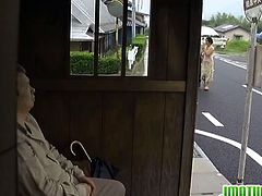 This mature Japanese woman enters a room where a man lays on the floor. She takes off her clothes completely and sucks his cock in 69. Then, she takes his cock in her fanny missionary style.