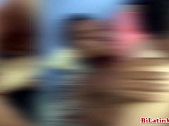 Bi Latin Men brings you a hell of a free porn video where you can see how this sexy Latina gets fucked by two bisexual studs while assuming very naughty positions.