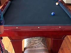 It seems that Nina is usually good with games that involve balls. She handles the snooker game pretty good, but how will she handle another kind of game with balls, my balls. She approaches me like a player, kneels and sucks my cock and balls hard. I need to repay her with a deep hard fuck!