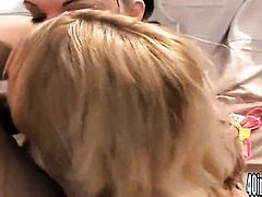 Mike gets pleasure from fucking hot blooded Krystals bum before cock sucking