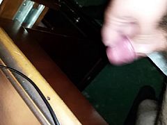 Cumming under the desk