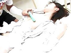 Saki Mutoh nurse has hairy slit fucked