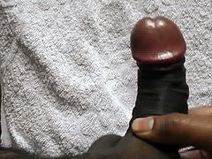 Oiling my cock head part 2