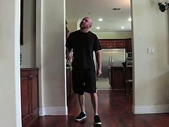 Spicy Latina teen Marina Angel plays with her pussy before squatting on a big dick
