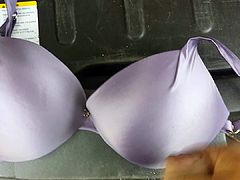 Cumming on Purple VS Bra