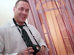 Rob Diesel is a photographer who takes advantage of the hot girls who want to take some pictures. Today his muse was so horny that she started to eat his cock before no time.