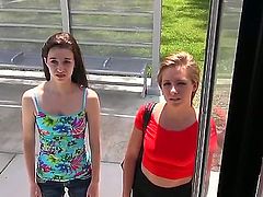 These young teen girls werent even aware of the fact that the bus they hopped on was in fact a porn bus and they dont even know where its taking them.