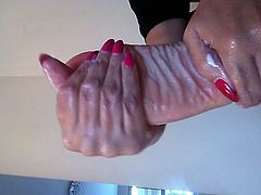 mistress shows off her beautiful tiny size 3 feet