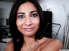 Shy amateur gets a facial