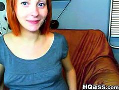 Pregnant Red Haired Cutie Strips At Home