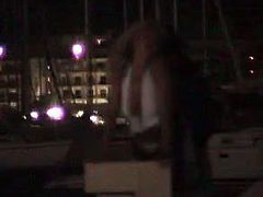 Nighttime outdoor sex at the Marina Voyeur