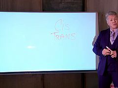 In today'c class, Macdaddy is going to teach everyone in class about what LGBTQ means. He talks about sexual orientation and gender identity and explains it all. The class will learn about sex changes and what it means to transition from FTM or MTF.