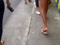 Sexy french teen ass on the street