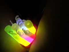 Glow Sticks in Pumped Pussy