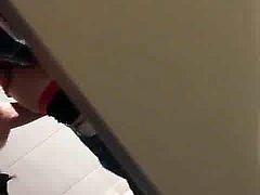 lucky guy at the urinal