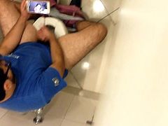 masturbating in the stall