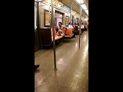 NYC Subway Streaker