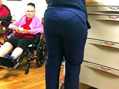 BUBBLE BUTT ON THIS NURSE!!!