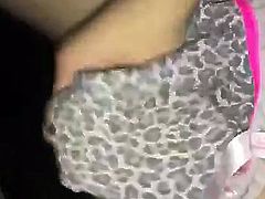 Cumming on moms leopard panties